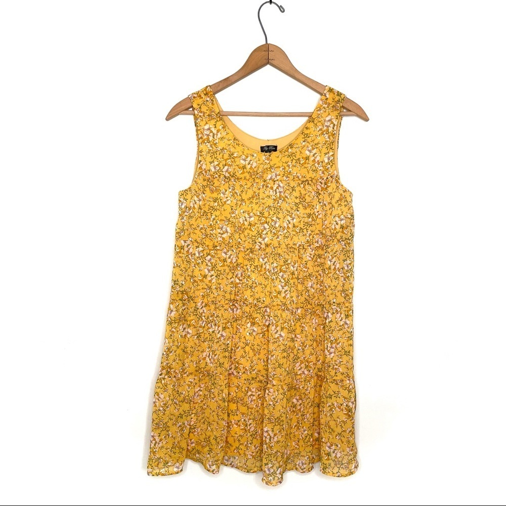 Lily Rose Yellow Floral Sleeveless Babydoll Dress